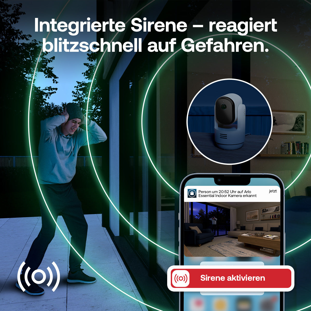 Arlo VMC2273 IP-Kamera – 2 MP, Full HD (1080p), PTZ, für Samsung SmartThings, weiss, 2er-Pack
