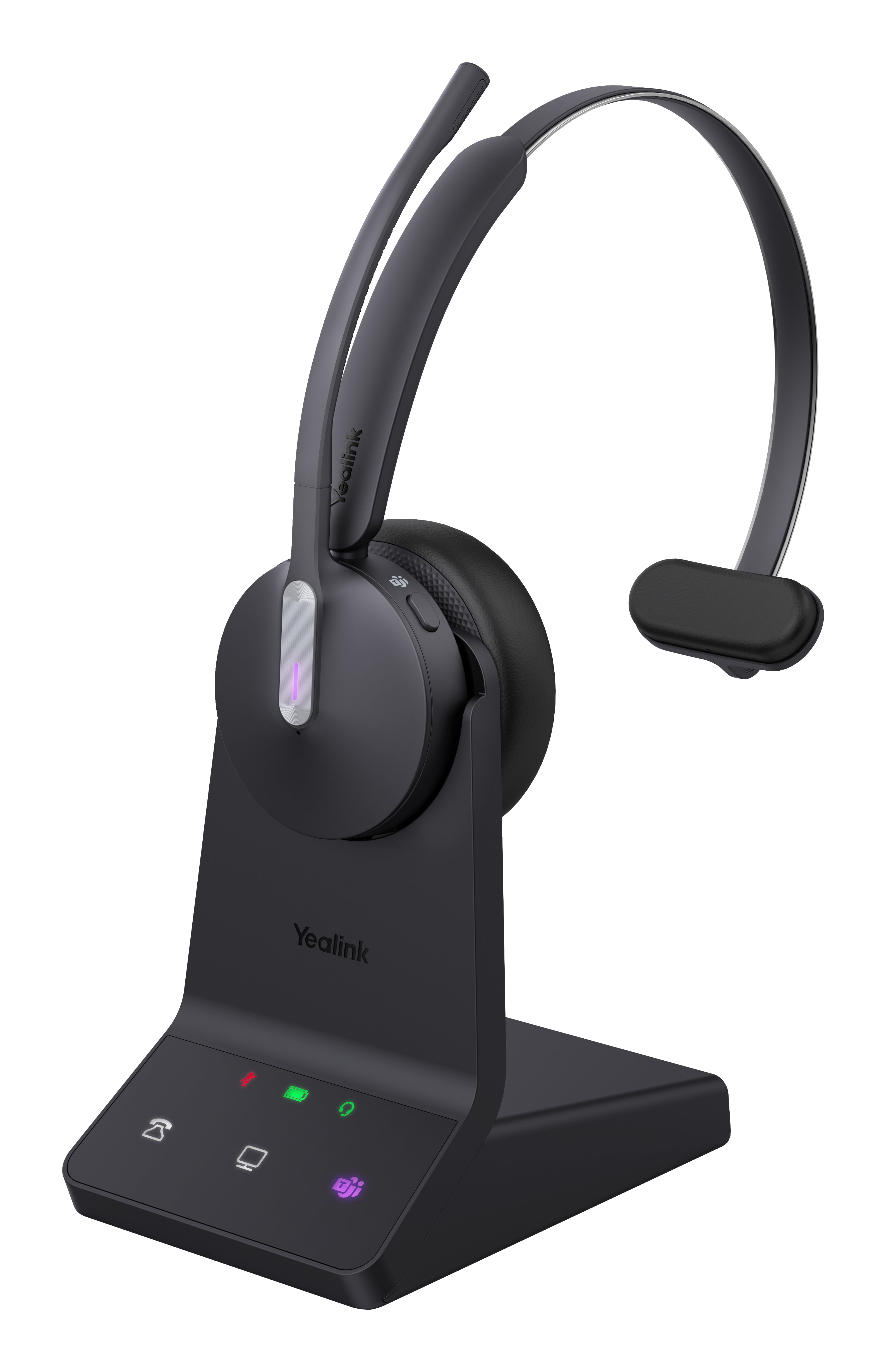 Yealink WH64 – Mono Headset – Bluetooth – Schwarz – für Microsoft Teams