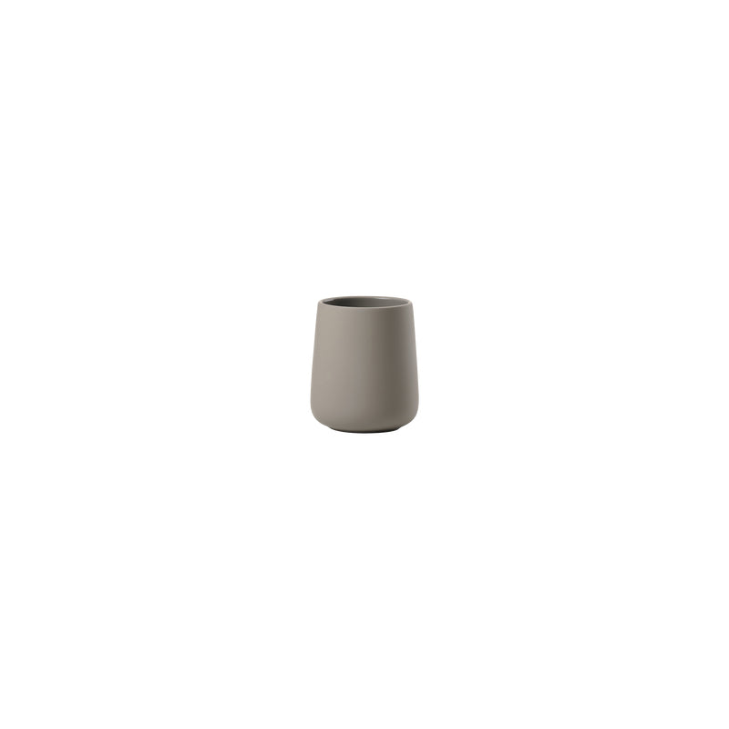 Zone Denmark Zahnbürstenhalter Nova One – 8×8×10 cm, Steingut, freistehend, Taupe