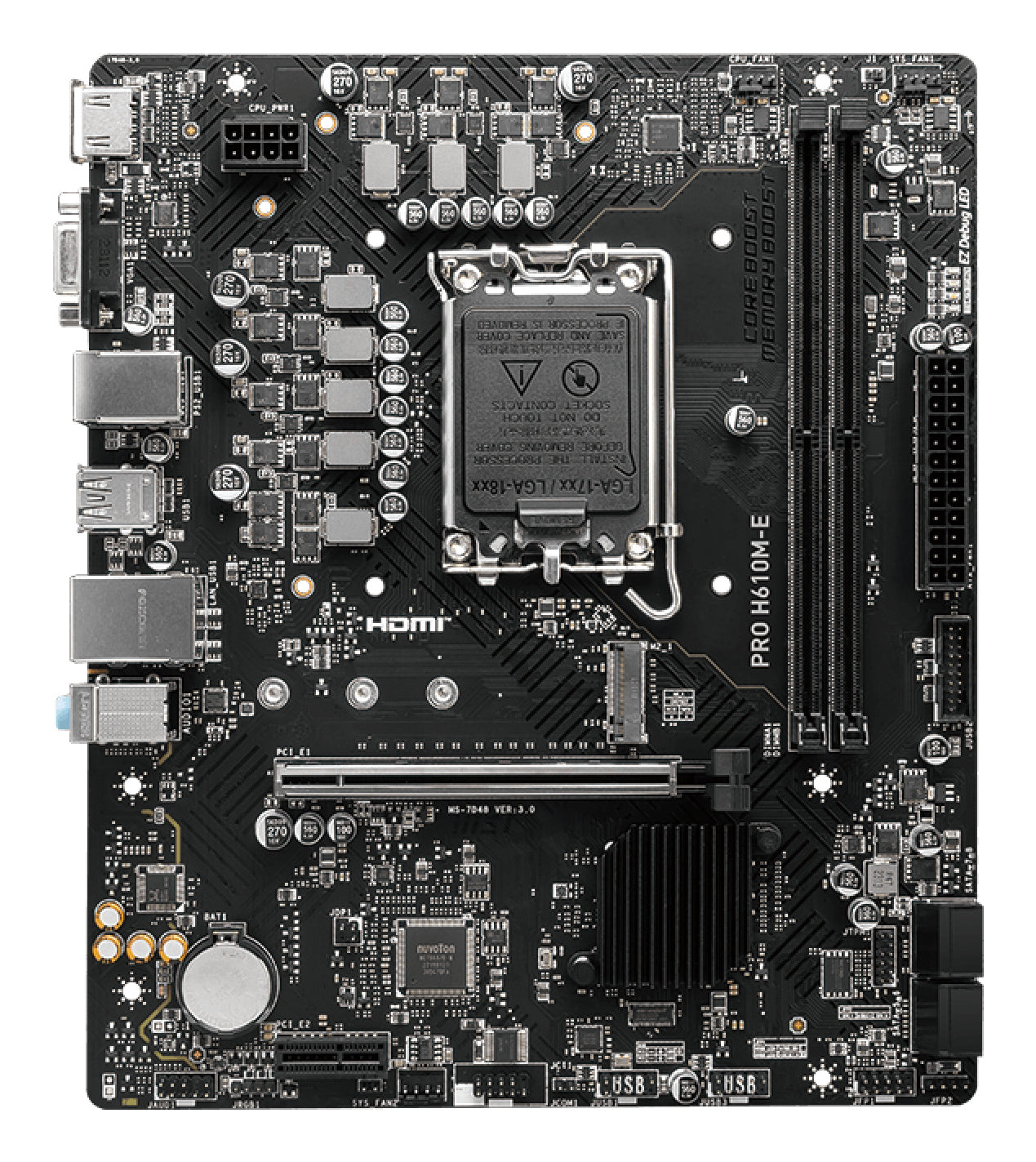 MSI PRO H610M-E – Mainboard – LGA 1700, Intel H610, mATX, DDR5, 96 GB