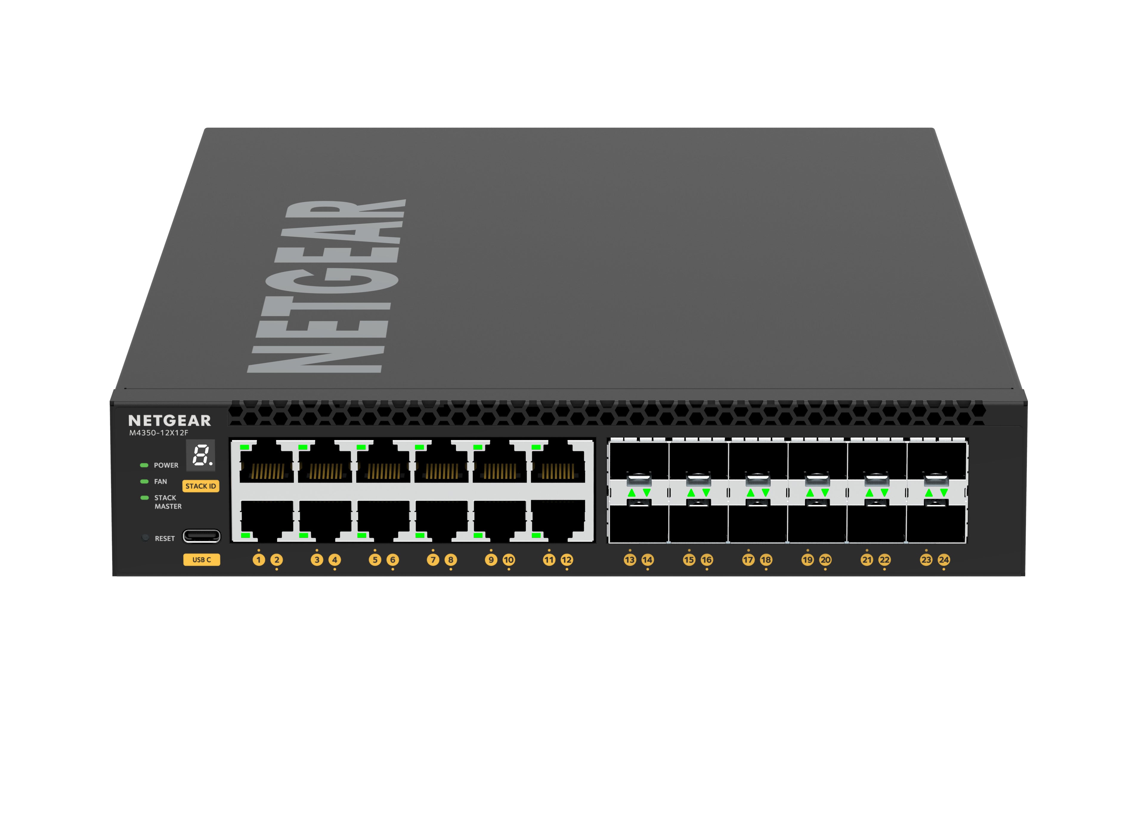 NETGEAR M4350-12X12F – Managed Switch – 12×10G RJ45, 12×SFP+, L3, 1U