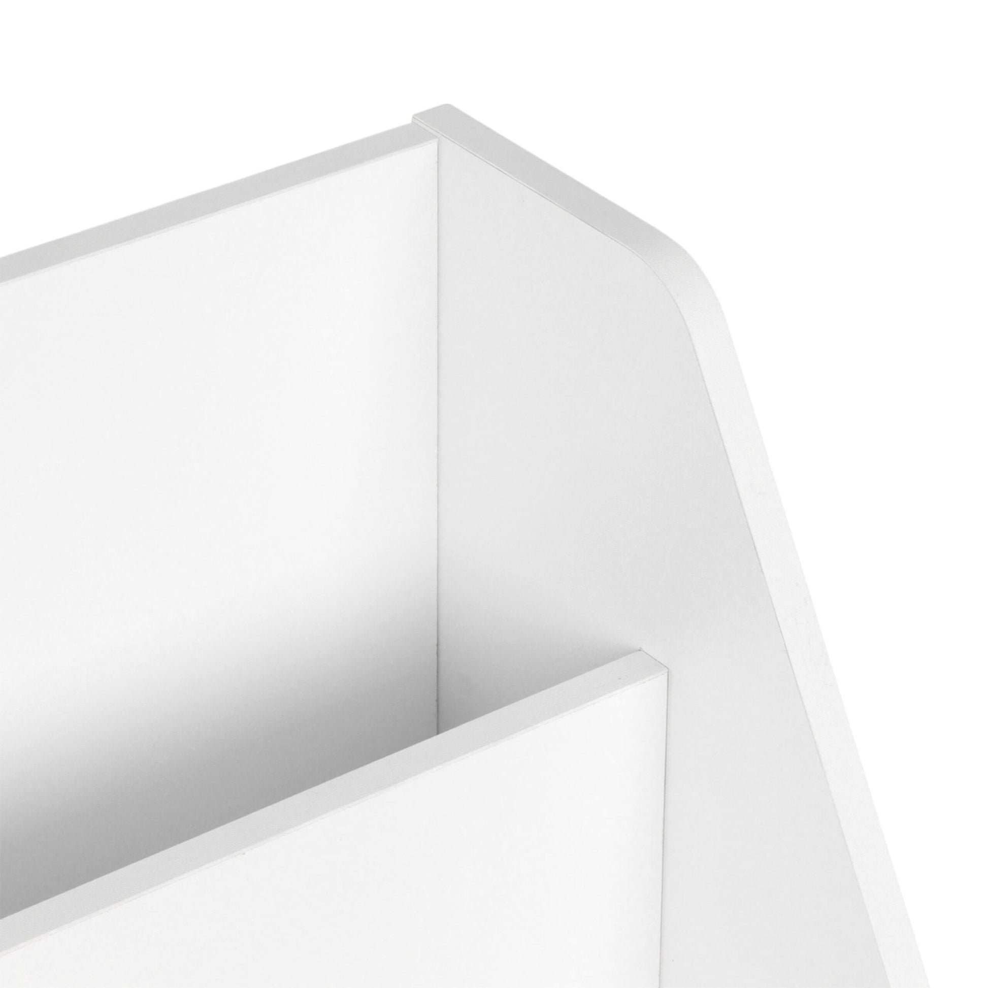 Relaxdays Bücherregal – 3 Böden – 72 × 30,5 × 79 cm – weiss/hellblau – MDF