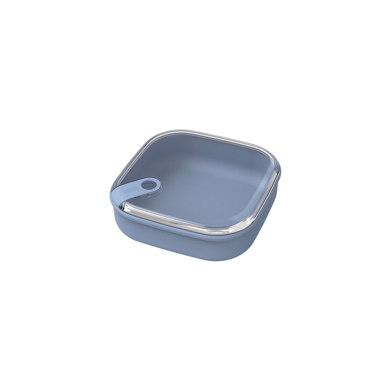 Rotho Lunchbox 1 l, 19,5 × 19,5 × 6,7 cm, Kunststoff (recycelt), luftdicht, leckdicht, blau