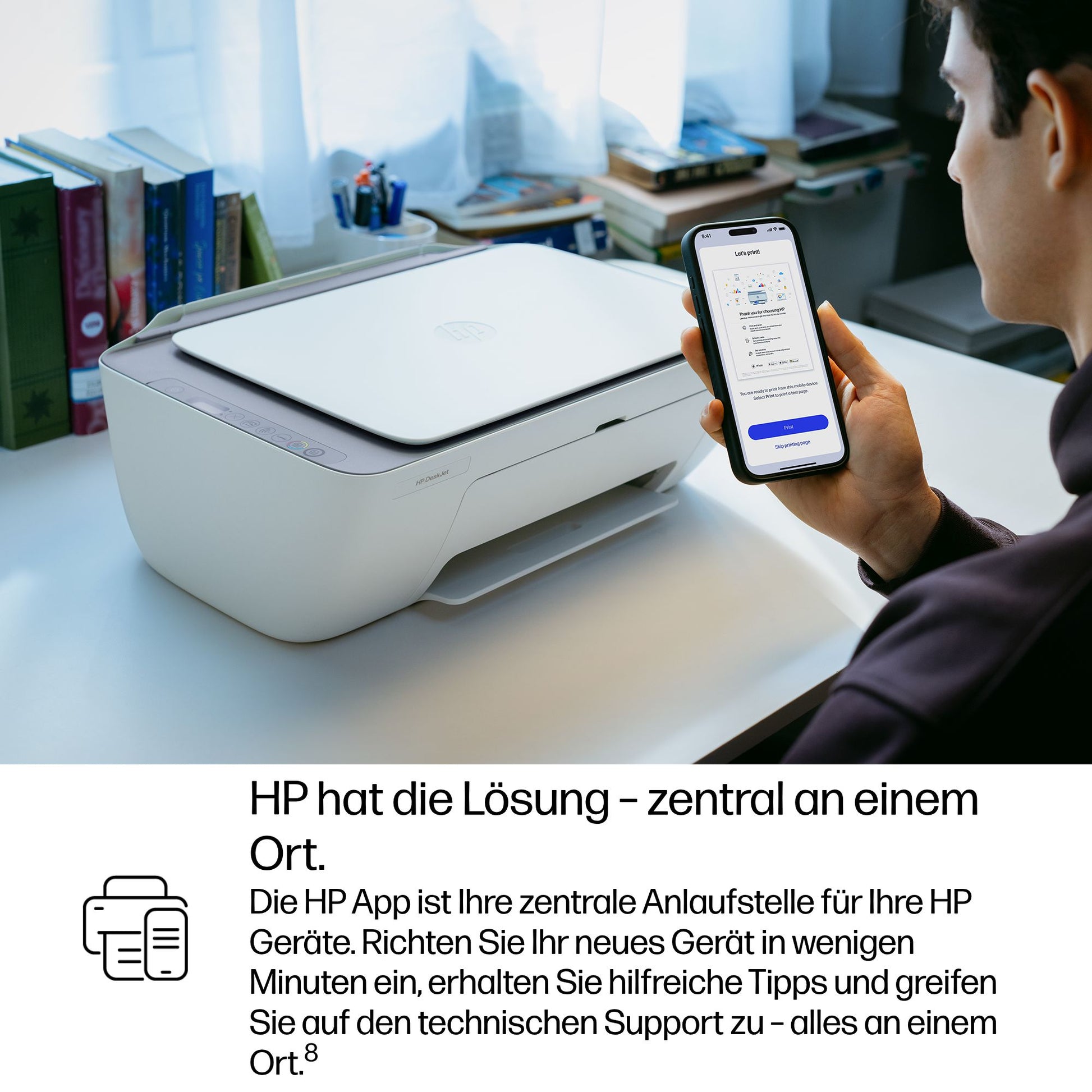 HP DeskJet 2922 – Farbtintenstrahl-Multifunktionsdrucker, A4, 3-in-1, Duplex, WLAN, AirPrint, Mopria