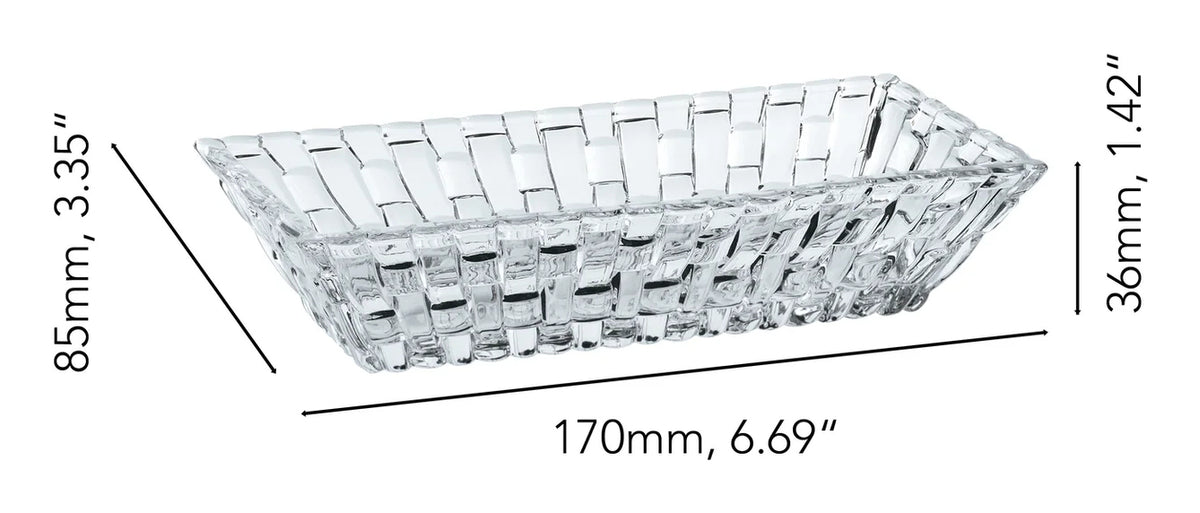 Nachtmann Dessert-Schale – 8,5 × 17,5 × 3,6 cm, Kristallglas, Transparent, spülmaschinenfest