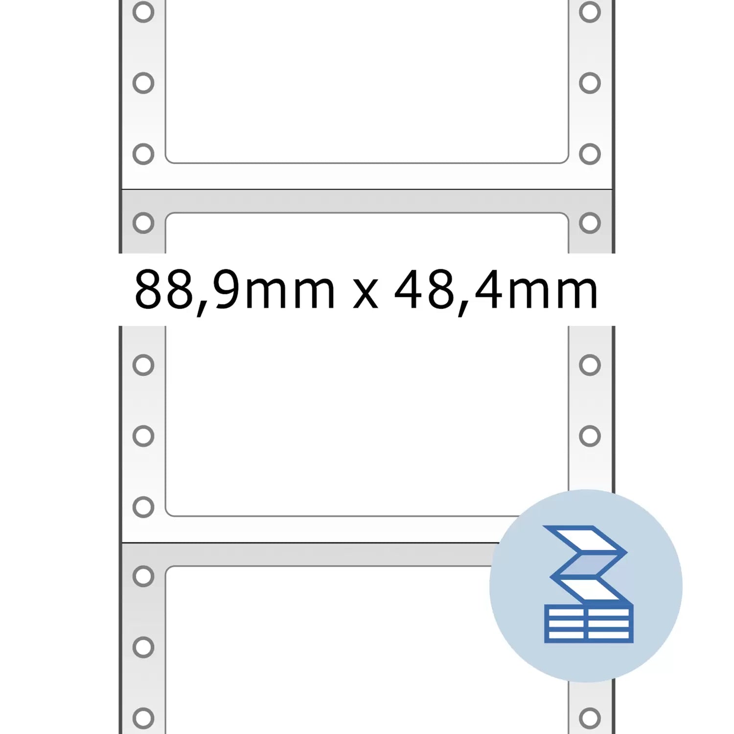 HERMA Druckeretiketten, 89 mm × 48 mm, weiss, Papier, permanent, 3000 Etiketten