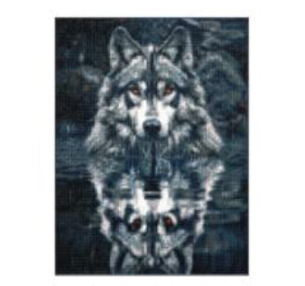 Graine Creative – Diamond-Painting-Set Wolf – 30 × 40 cm – ab 6 Jahren