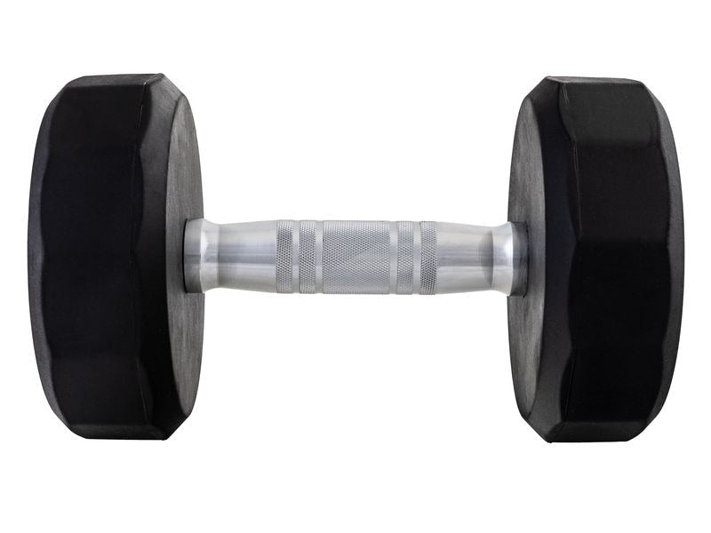KOOR Kurzhantel – 10 kg – 26,5 × 16,5 cm – schwarz, Gummi
