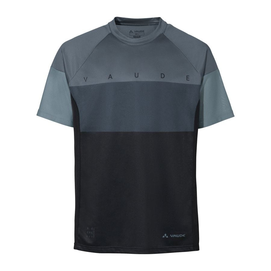 VAUDE T-Shirt Moab VI – S – Grau, Polyester (recycelt), Grüner Knopf