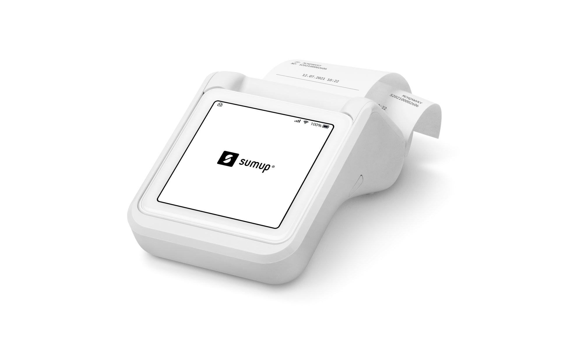 SumUp POS-Terminal mit Bondrucker – WLAN/4G, kontaktlos & EMV – weiss