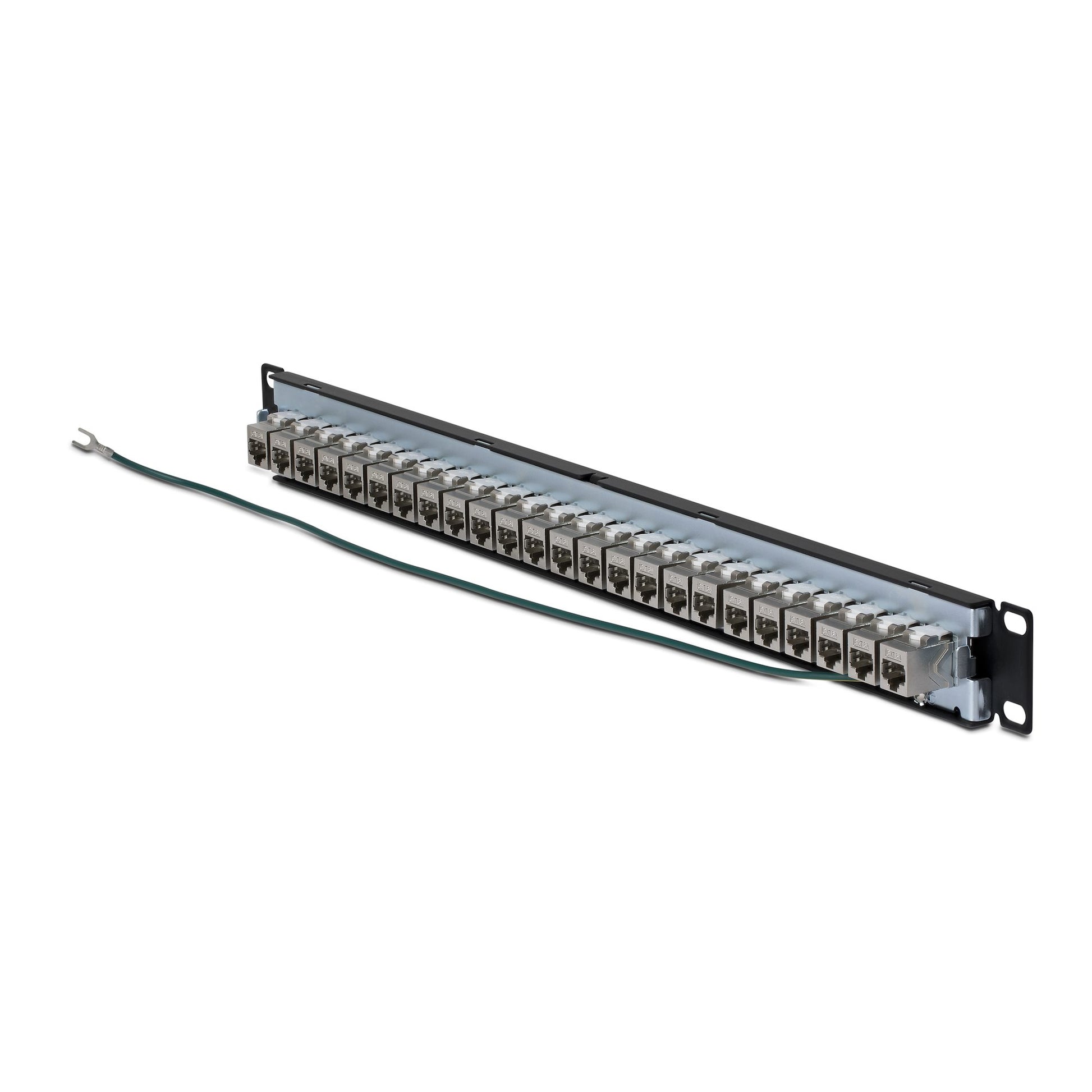 StarTech.com C6APANELSTP241UFT – Patchpanel – 24× RJ-45, Cat6a, 10GBase-T, 19", 1U, Schwarz