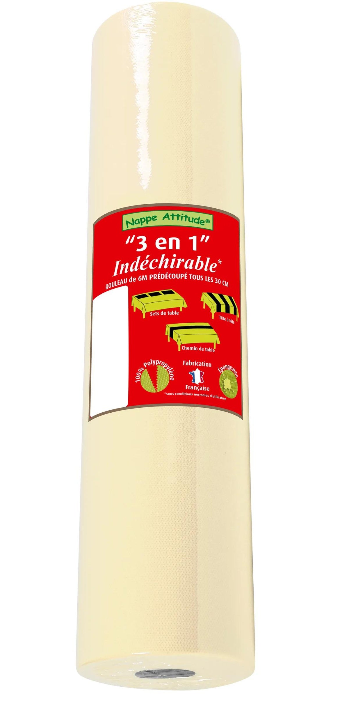 PRONAPPE Tischläufer – PP, Elfenbein, 40 cm × 4,8 m