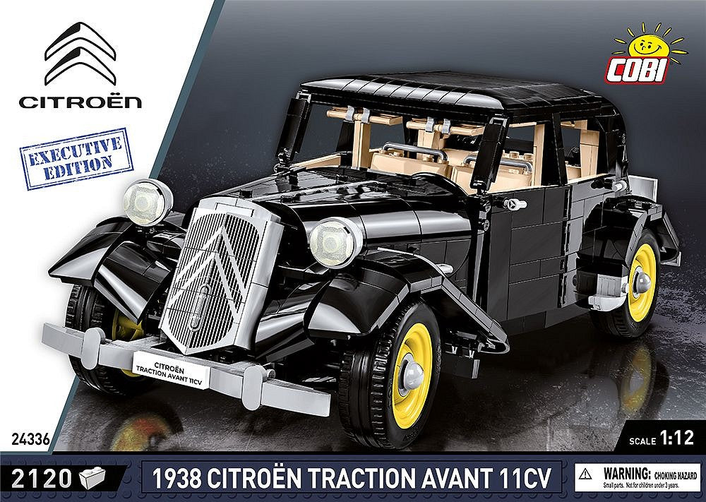 COBI Citroën Traction Avant 11CV Bausteine – 2120-teilig – 37 × 14,5 × 12,5 cm – ab 12 J. – Kunststoff