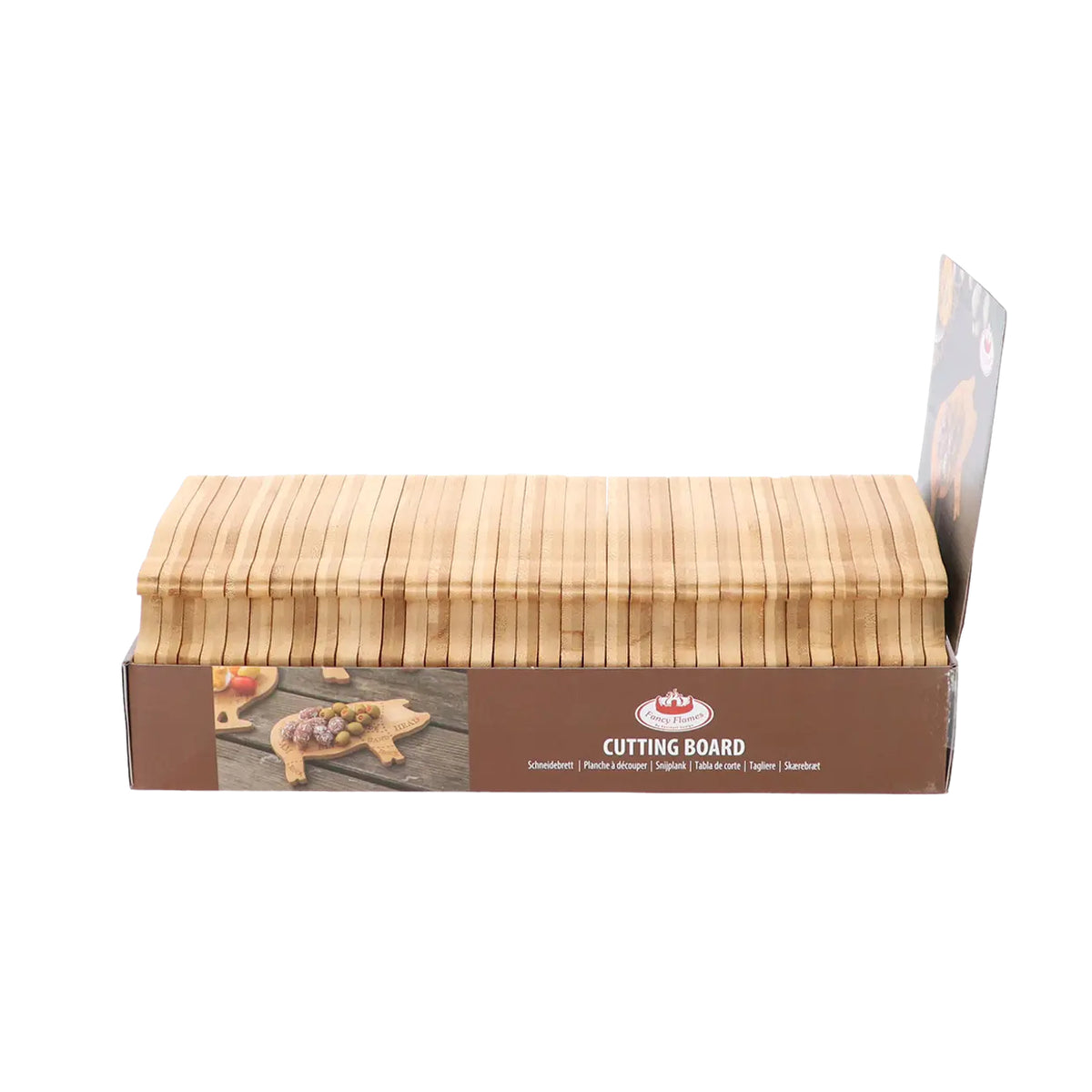 Esschert Design Schneidebrett 19 × 10,7 × 1,1 cm, Bambus, Braun