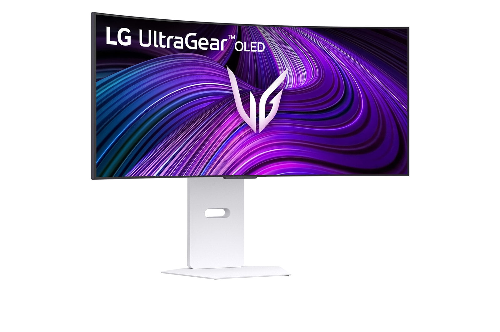 LG 34GX90SA-W – 34", Gebogen 800R, 3440 × 1440 (UWQHD), OLED, 240 Hz, USB-C 65 W, LAN, DisplayHDR 400