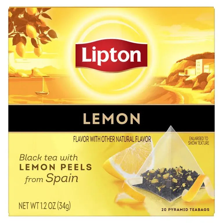 Lipton Schwarztee Zitrone – Teebeutel 20 Beutel – Fairtrade