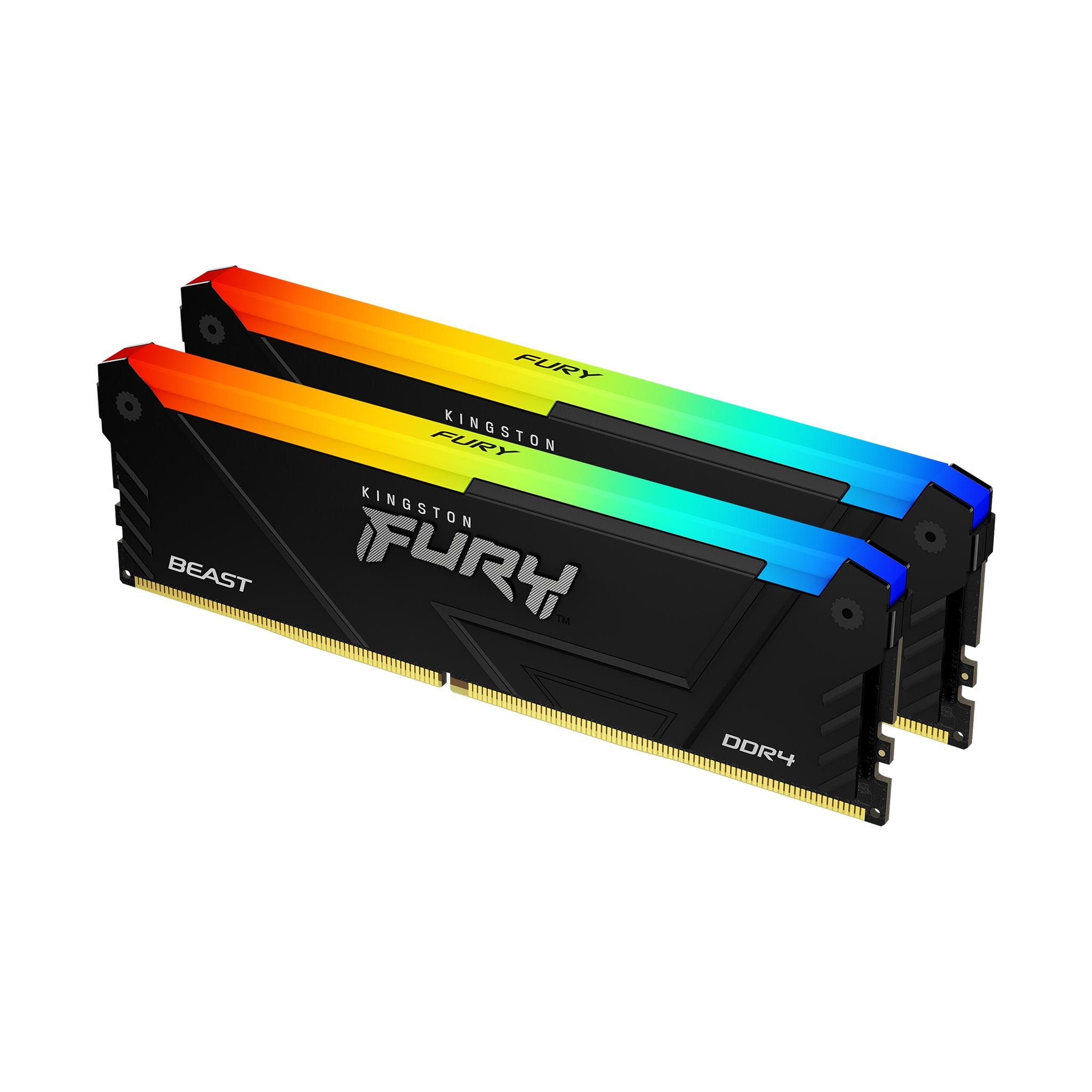 Kingston Technology Kingston Fury Beast KF436C17BB2AK2 – 16 GB (2×8 GB) DDR4-3600 CL17 DIMM RGB – für PC