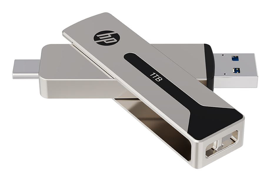 PNY 911 Pro – für USB Type-C/USB Type-A, USB 3.2 Gen 2, 1 000 MB/s Lesen, 900 MB/s Schreiben, Silber