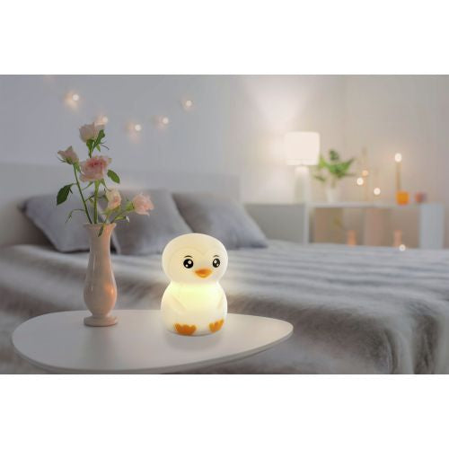 Ansmann Nachtlicht Pinguin – 10 lm, 0,2 W, RGBW, dimmbar, weiss, USB