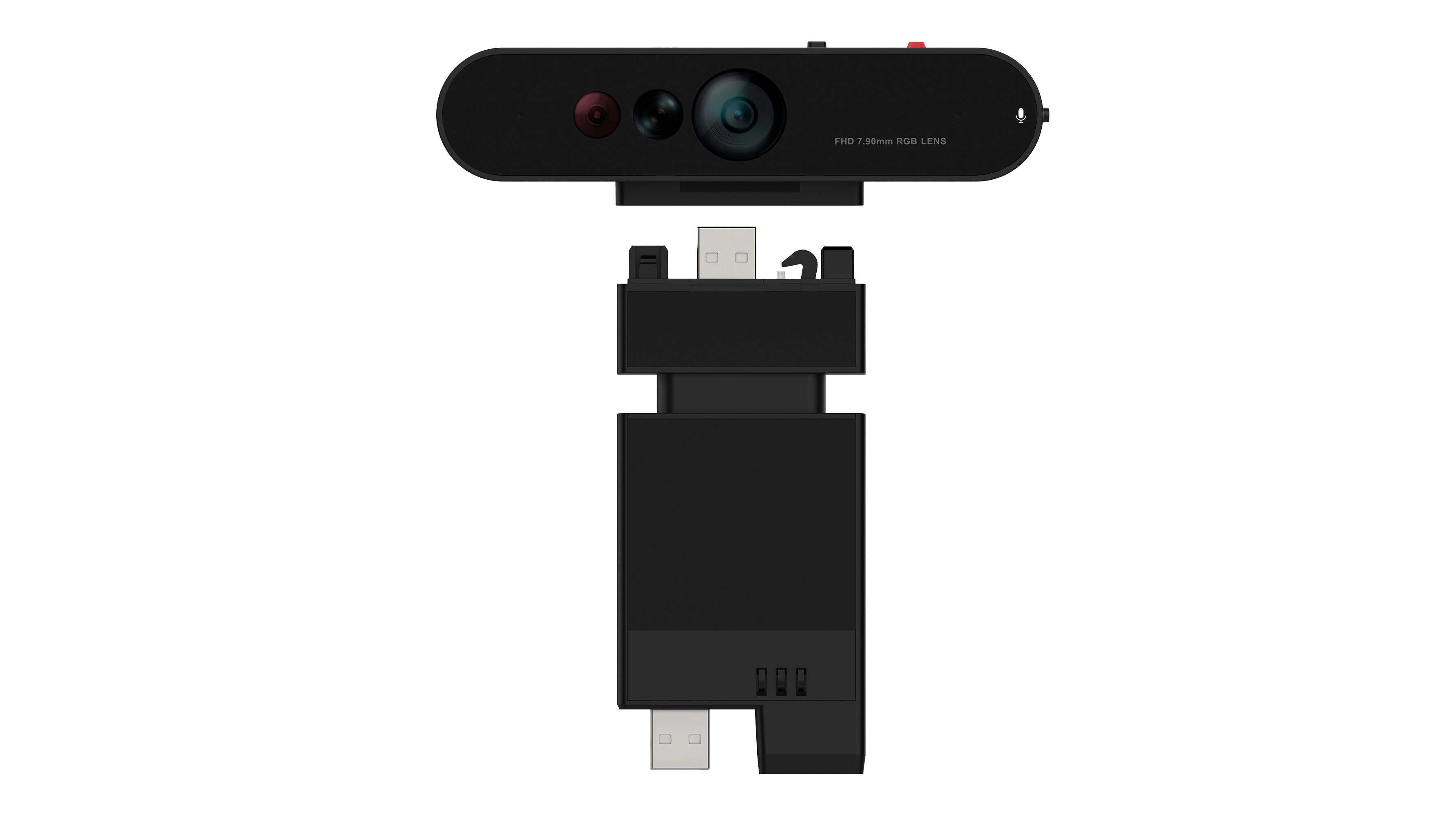 Lenovo ThinkVision MC60 (S) Webcam – Full HD 1080p, 30 fps, USB 2.0, Sichtschutz – Schwarz