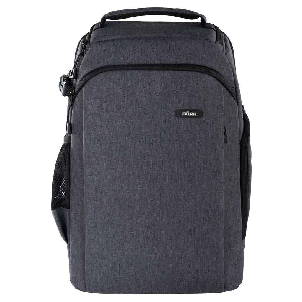 Dörr Kamerarucksack – 200 × 480 × 310 mm, 16 l – Polyester, grau, Regenhülle, Brustgurt