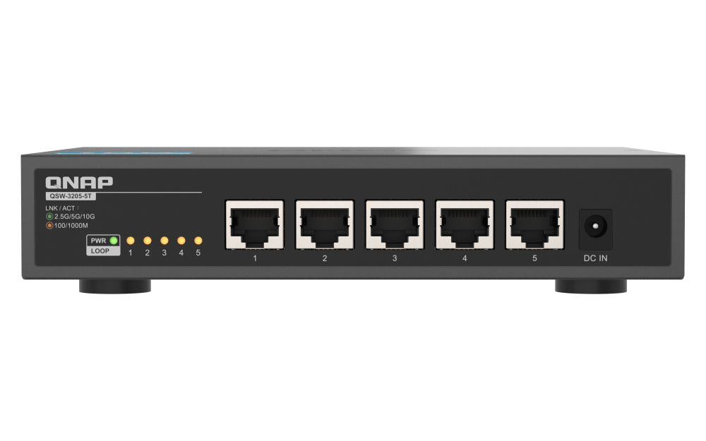 QNAP QSW-3205-5T – Unmanaged Switch – 5× 10G, Desktop