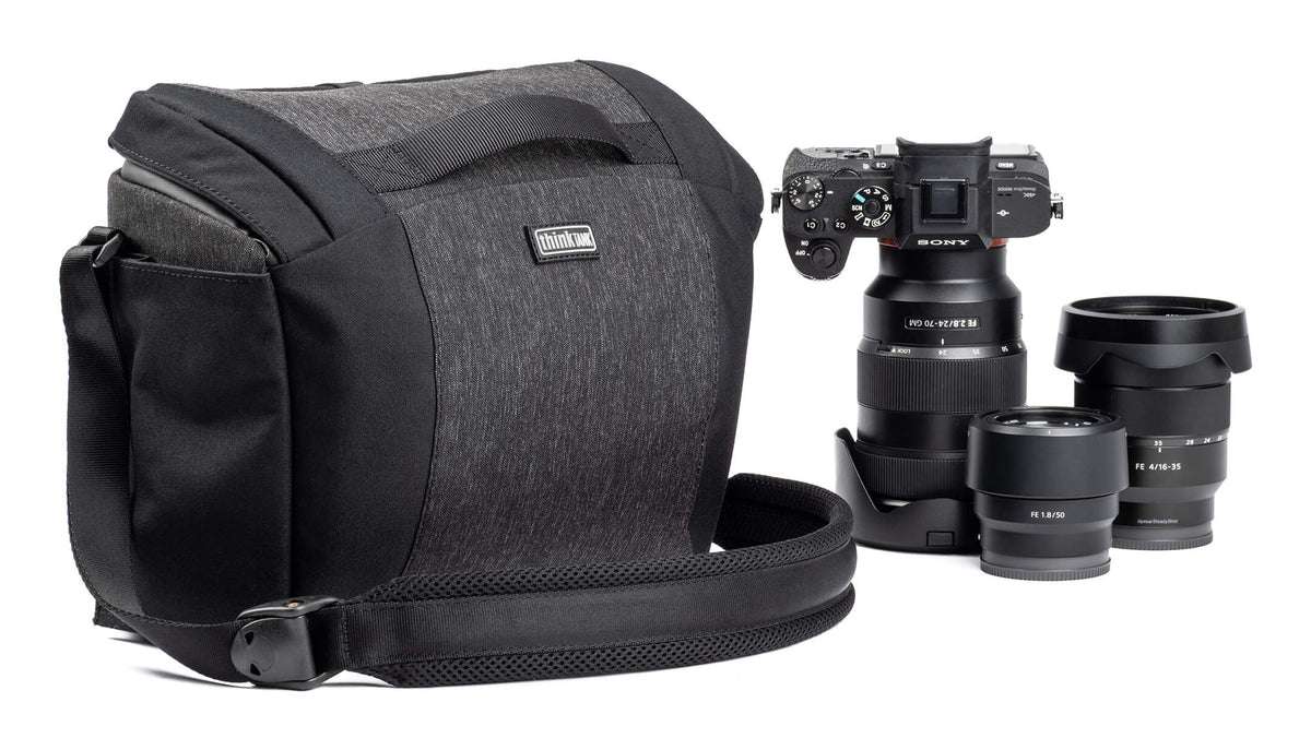 Think Tank SpeedTop Crossbody 15 – für Systemkameras, DSLRs, Objektive – Grau