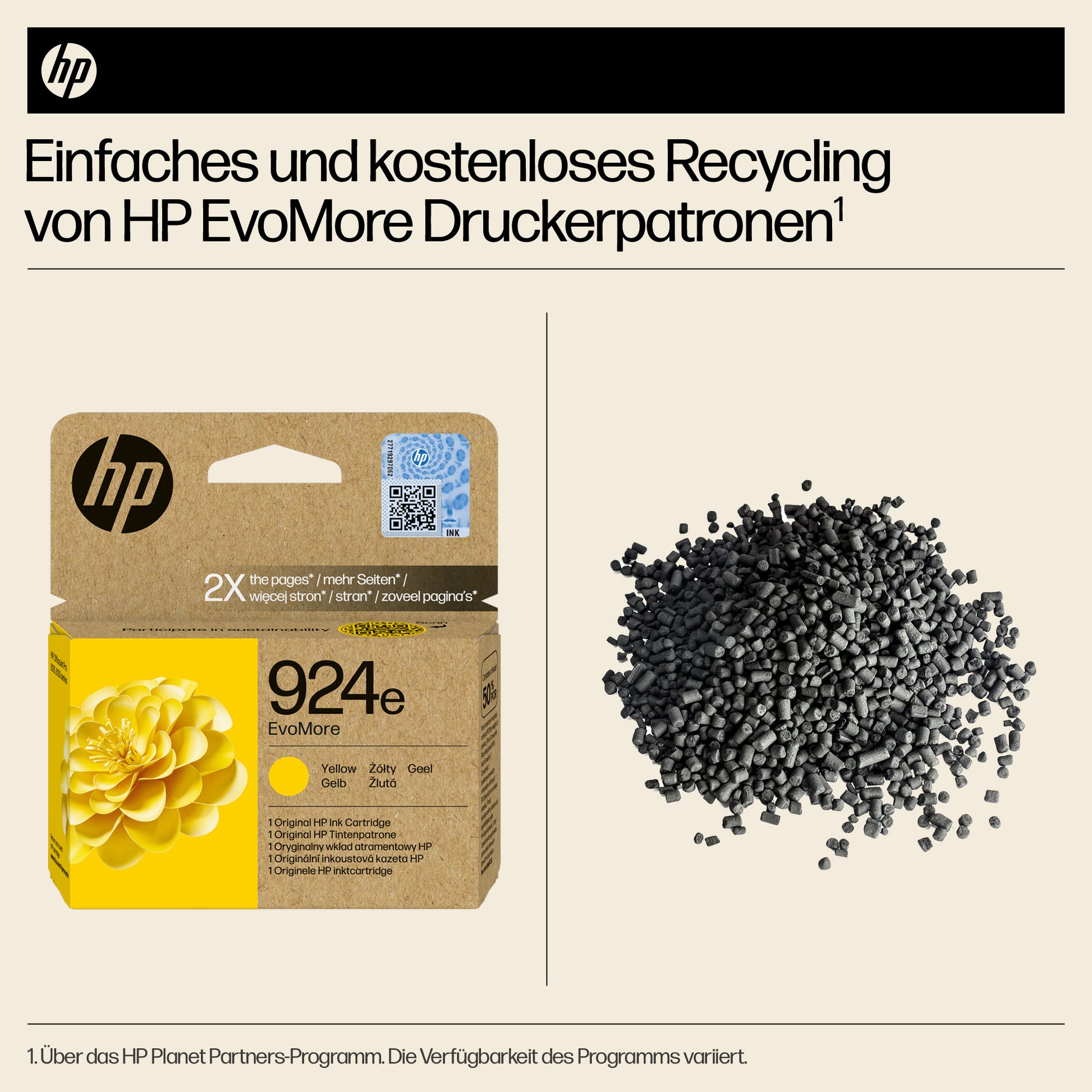HP 924EXL Gelb Tintenpatrone (Original) – 800 Seiten – für HP 924e