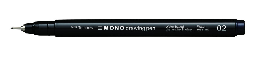 Tombow MONO Drawing Pen Fineliner – 0,3 mm, Schwarz
