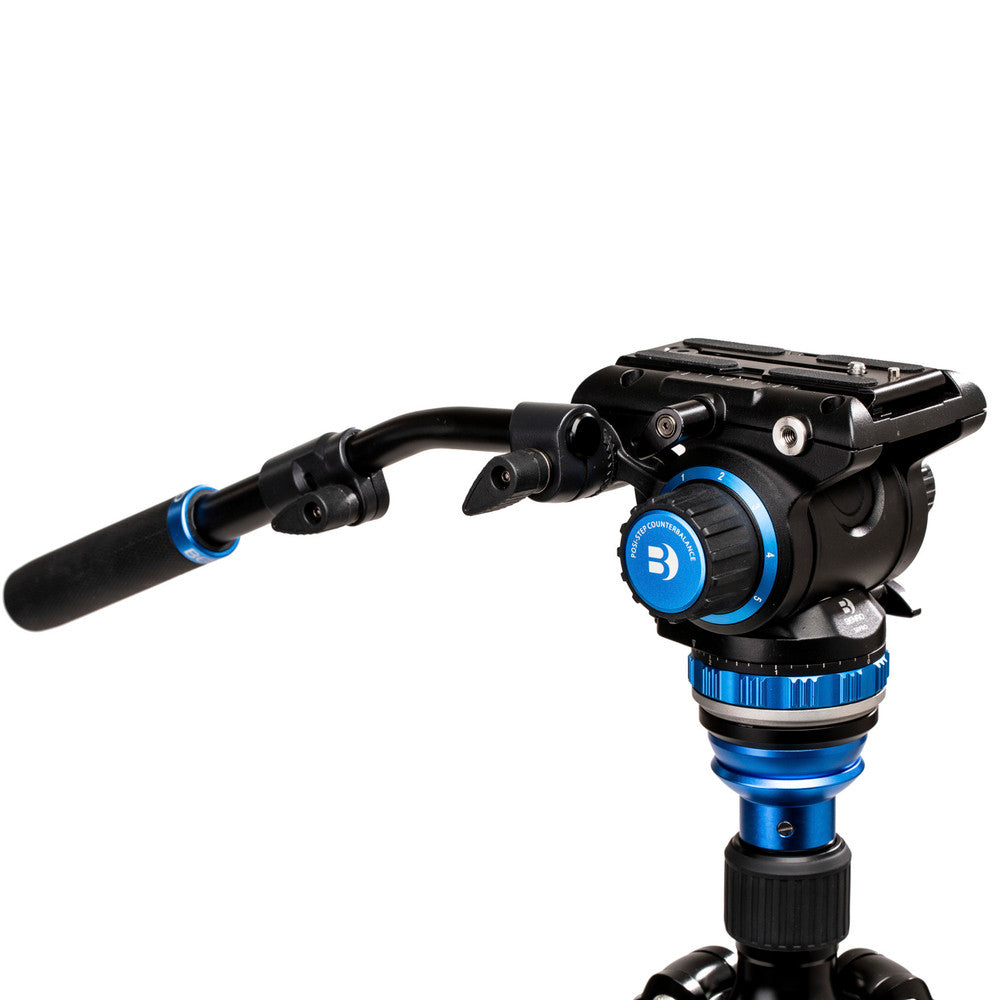 Benro A3883TS6PRO Aero Videostativ – bis 184 cm – 6 kg Traglast – 4 Sektionen, Aluminium – Schwarz