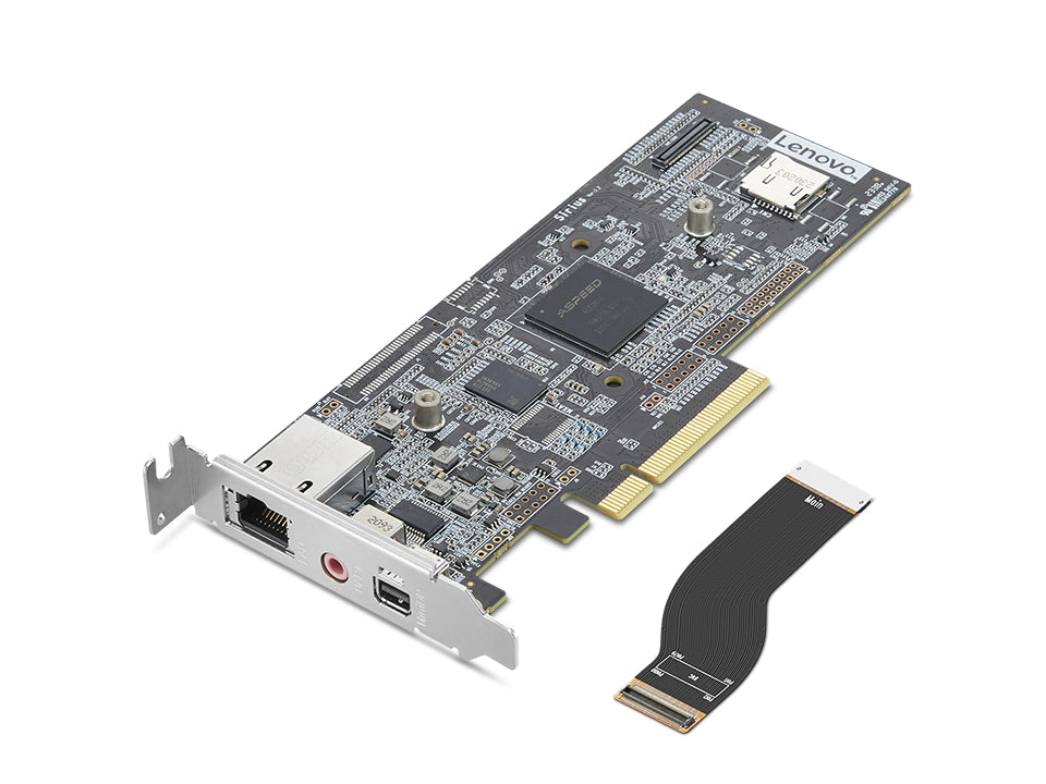 Lenovo 4XH1Q40654 PCIe Adapter – Mini DisplayPort, RJ‑45 – Schwarz