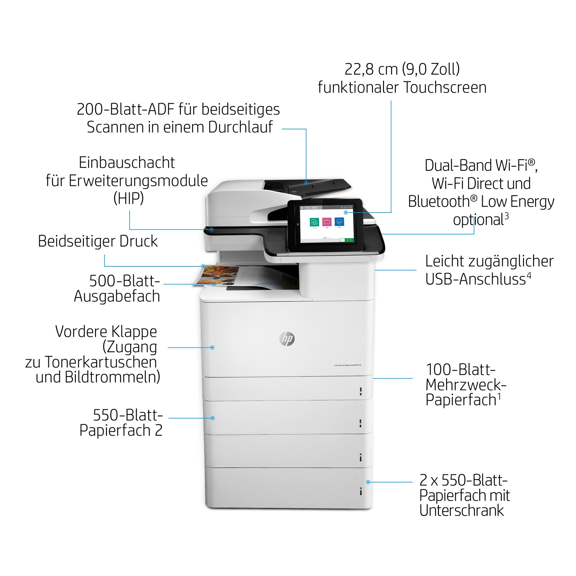 HP COLOR LASERJET ENT M776DN – Farbiges Laser-MFP