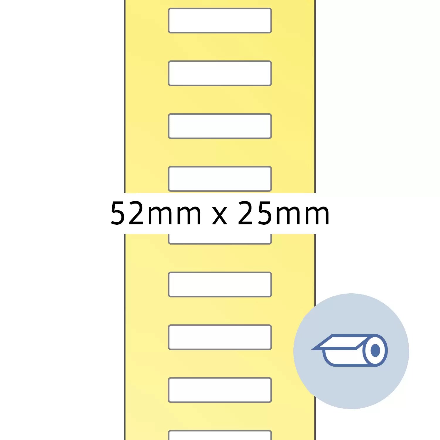 HERMA Rollen-Etiketten – 52×25 mm, permanent haftend
