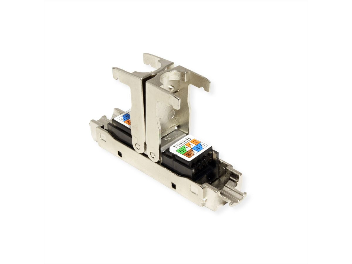 VALUE 26.99.0380 RJ-45-Kupplung – Cat6a, S/UTP (STP), AWG 22, Silber