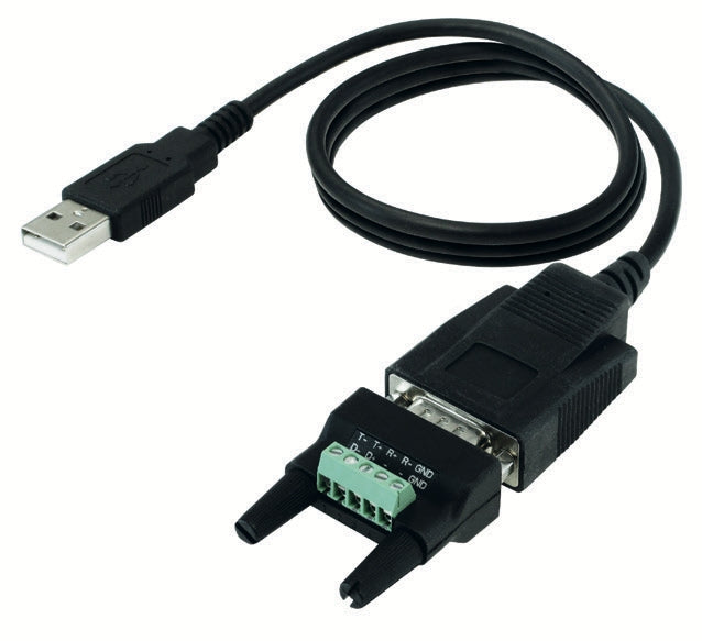 ROLINE USB Seriell Konverter USB-A zu RS-485 – bis 921,6 Kbit/s, 1,2 m, für Windows 7/8/10/11 – Schwarz