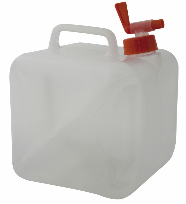 Eurotrail Wasserkanister – 10 l – weiss, rot – Polyethylen – 220 × 220 × 220 mm – 198 g – zusammenfaltbar