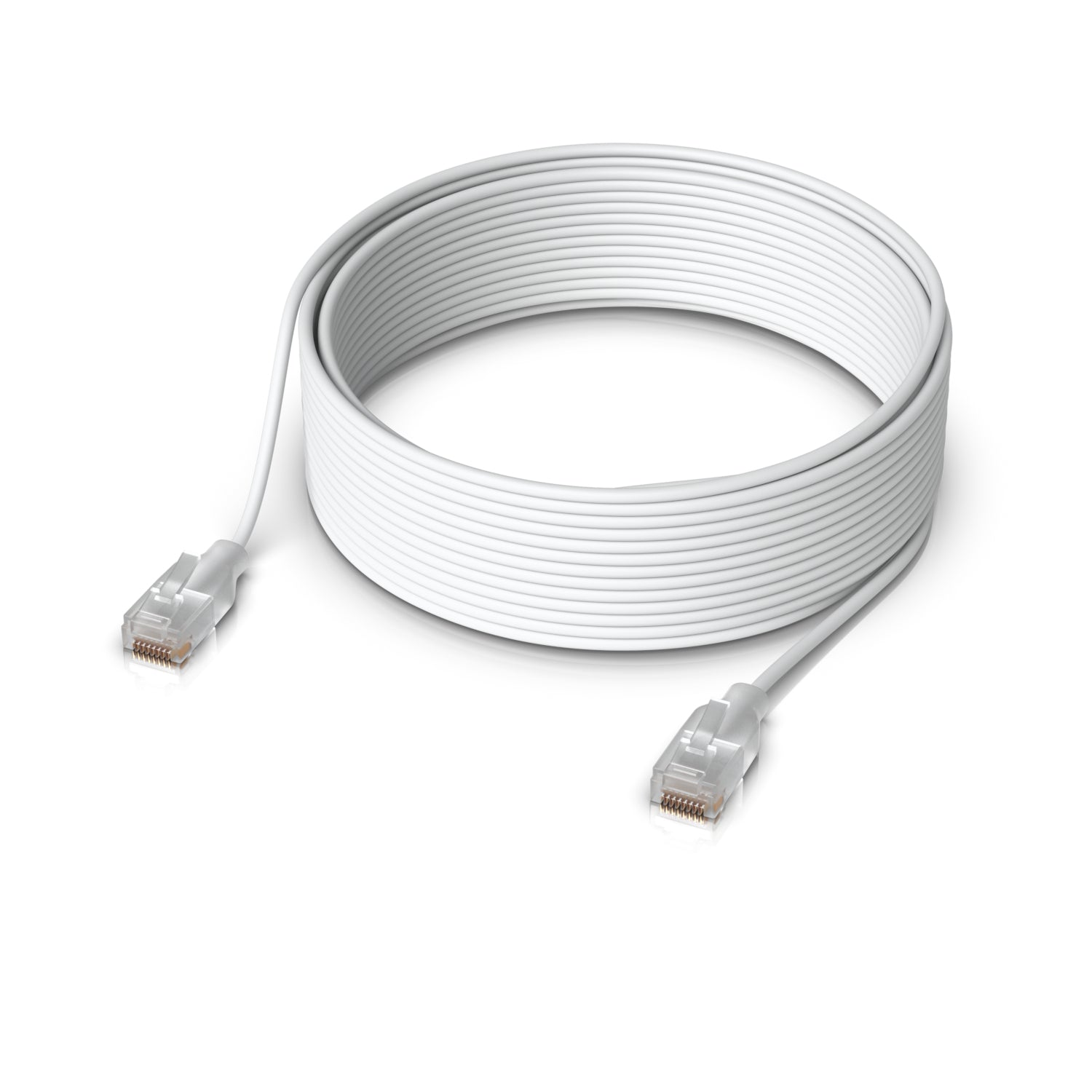 Ubiquiti Patchkabel – Cat6, 15 m, Weiss (durchscheinend), RJ-45