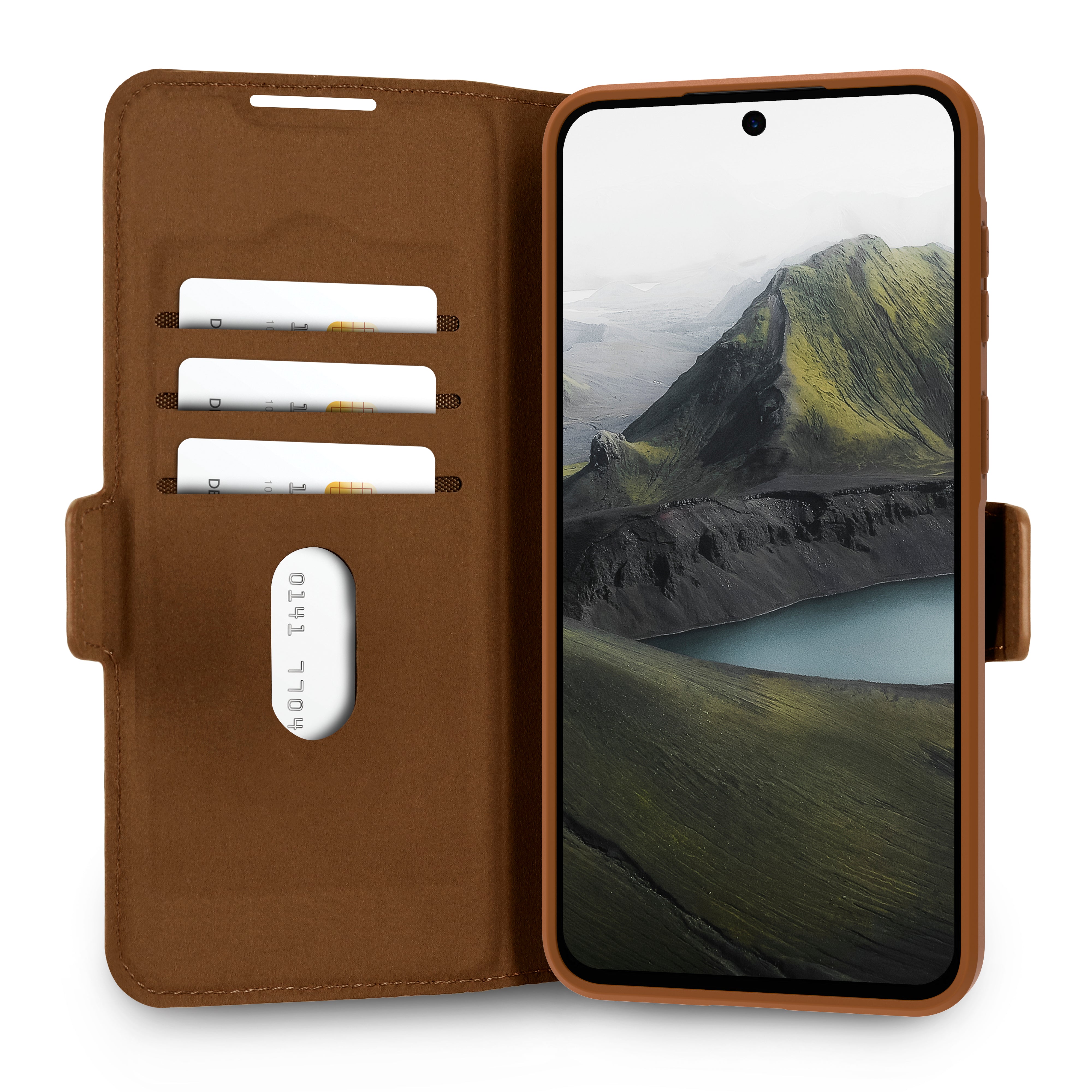 dbramante1928 Oslo Pro Wallethülle – für Samsung Galaxy A57, 5 Kartenfächer, Kunststoff, Dunkelbraun