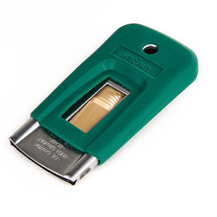 Unger Sicherheitsschaber ErgoTec – einziehbare Klinge – 4,0 cm – grün – Karbonstahl