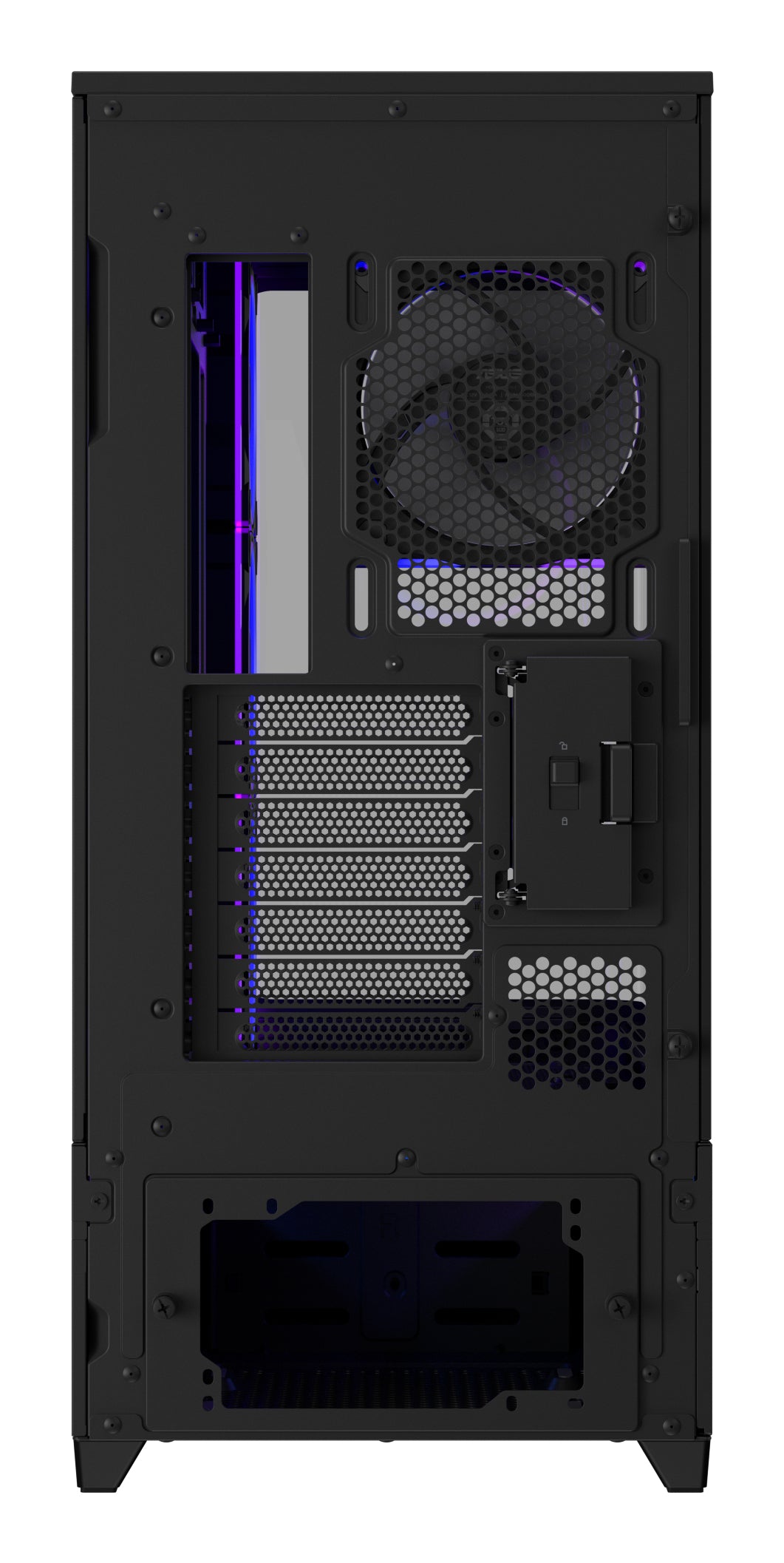ASUS PRIME AP304 TG – PC-Gehäuse – Schwarz, Seitenfenster, ARGB, 4×120 mm, ATX/mATX/Mini-ITX, 450×240×535 mm