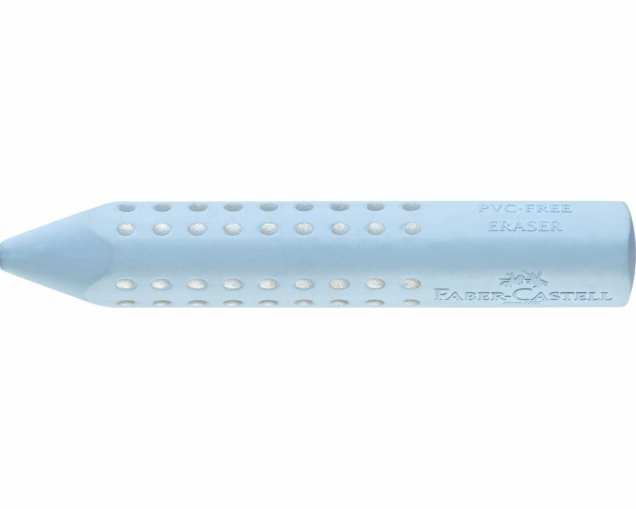 Faber-Castell Radierstift Grip 2001 – für Bleistifte, PVC-frei, schmierfrei, hellblau