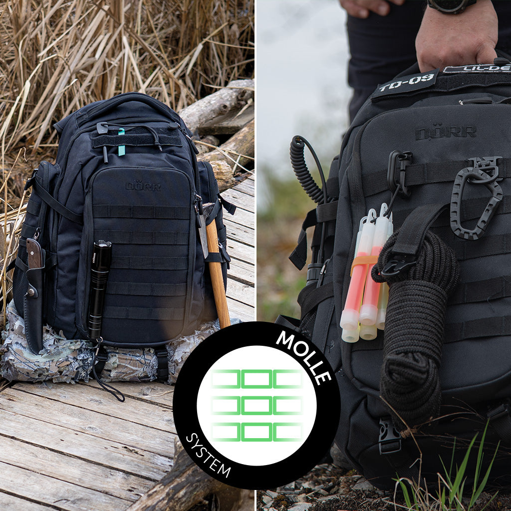 Dörr Wanderrucksack – 25 l, Polyester, Schwarz