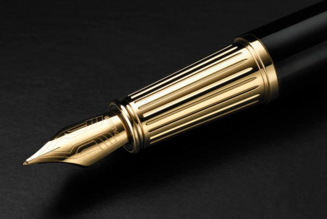 Parker Ingenuity Black G.T. – Federspitze M – blaue Tinte – Patronen – Aluminiumgehäuse