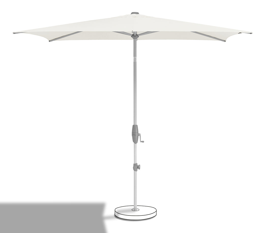 Suncomfort by Glatz Terrassenschirm Shell Turn – Ø 300 cm – Sandweiss – höhenverstellbar, neigbar