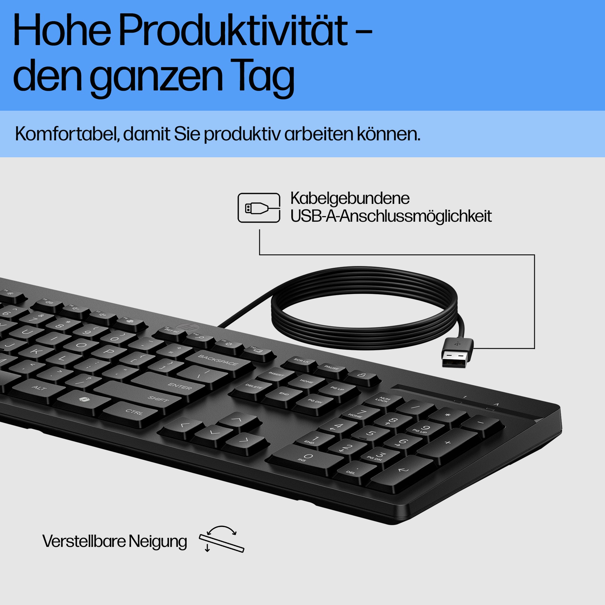 HP 125 G2 – Tastatur, kabelgebunden (USB-A), CH-Layout (DE-CH)