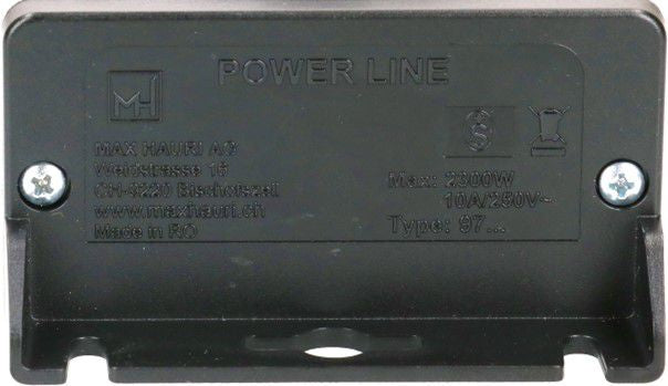 Max Hauri AG Max Hauri Steckdosenleiste – 12× T13, 1,5 m, ohne Schalter, grau/schwarz