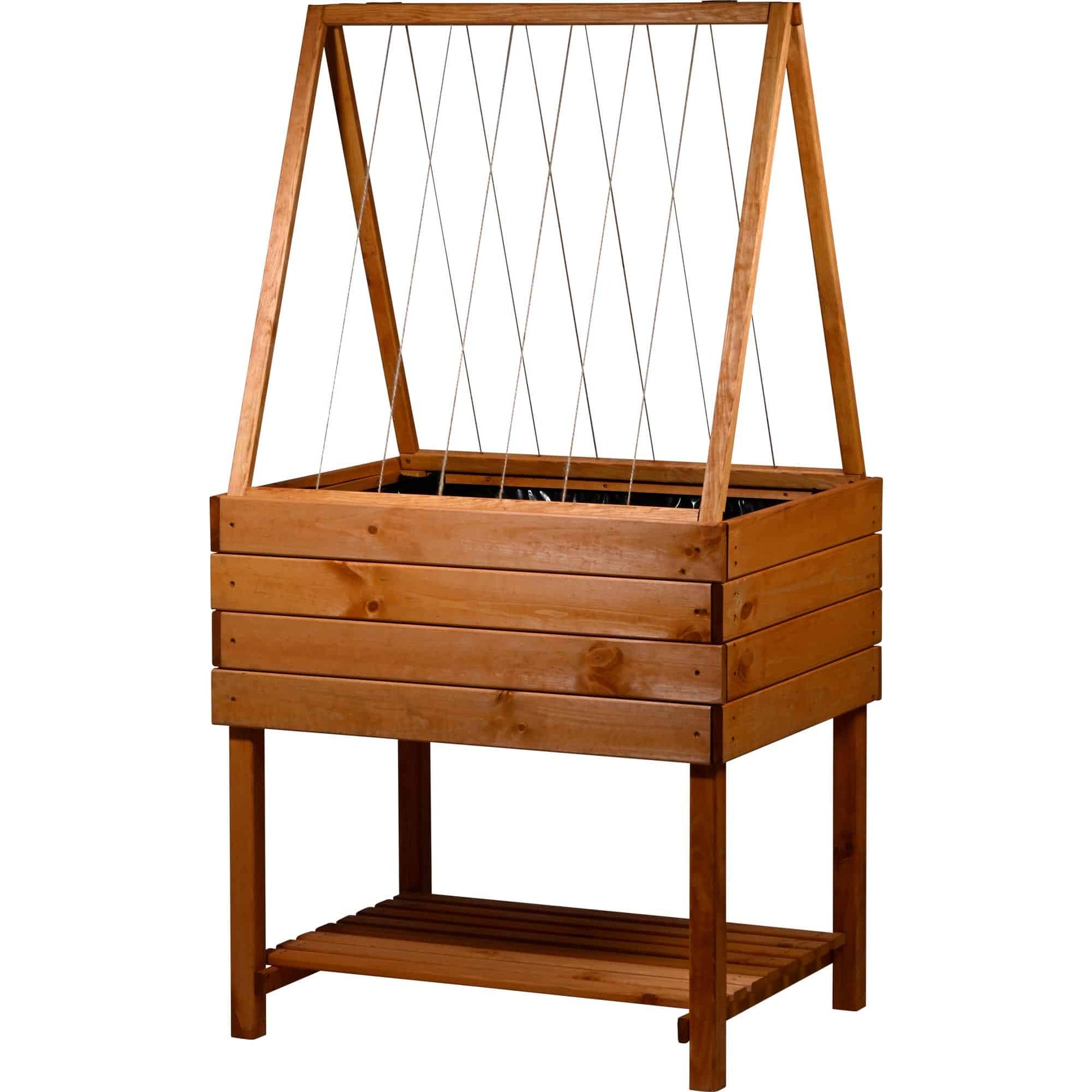 Dobar Kubus 2.0 Hochbeet – 78 × 146 × 58 cm – Kiefernholz, Braun