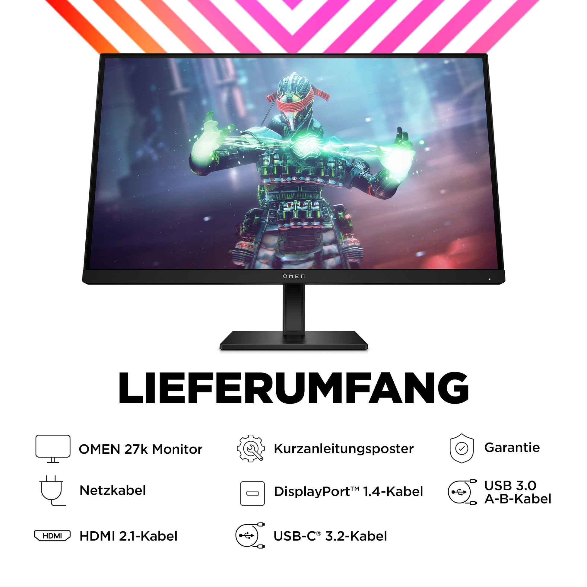 HP OMEN 27K – Monitor, 27", 3840 × 2160 (UHD 4K), 144 Hz