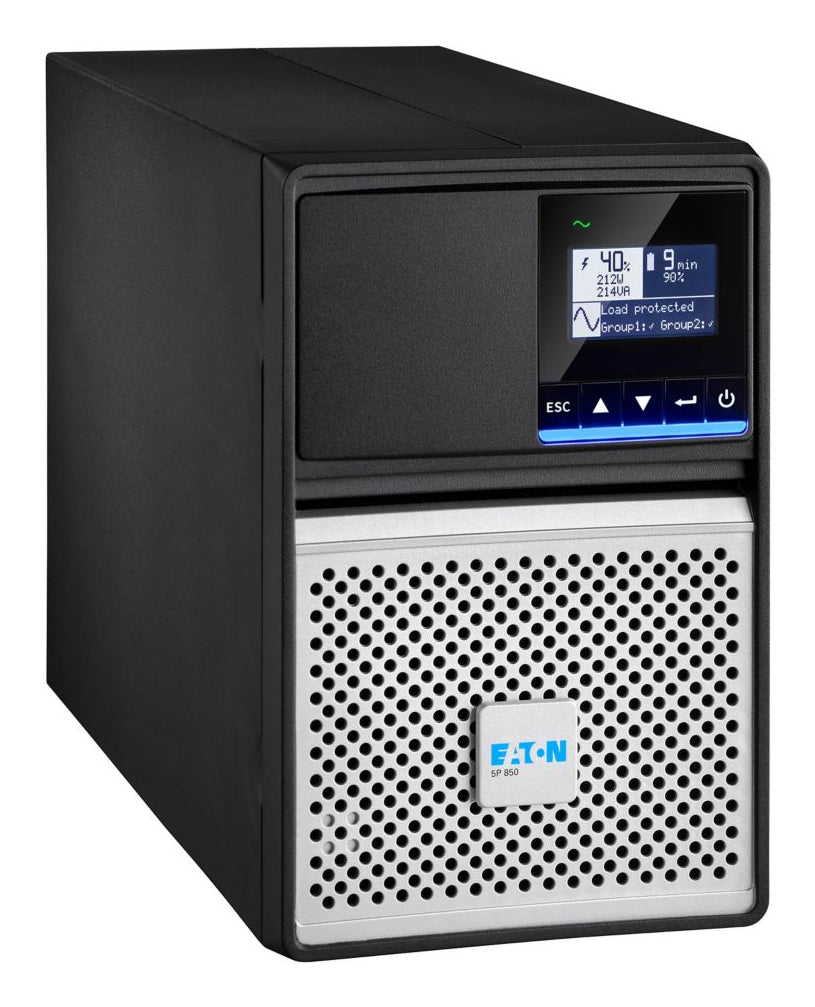 Eaton 5P 850i G2 (5P850IG2) – USV Line-interaktiv, 0,9 kVA/680 W, Tower, 1-phasig, 6× IEC C13, 230 V