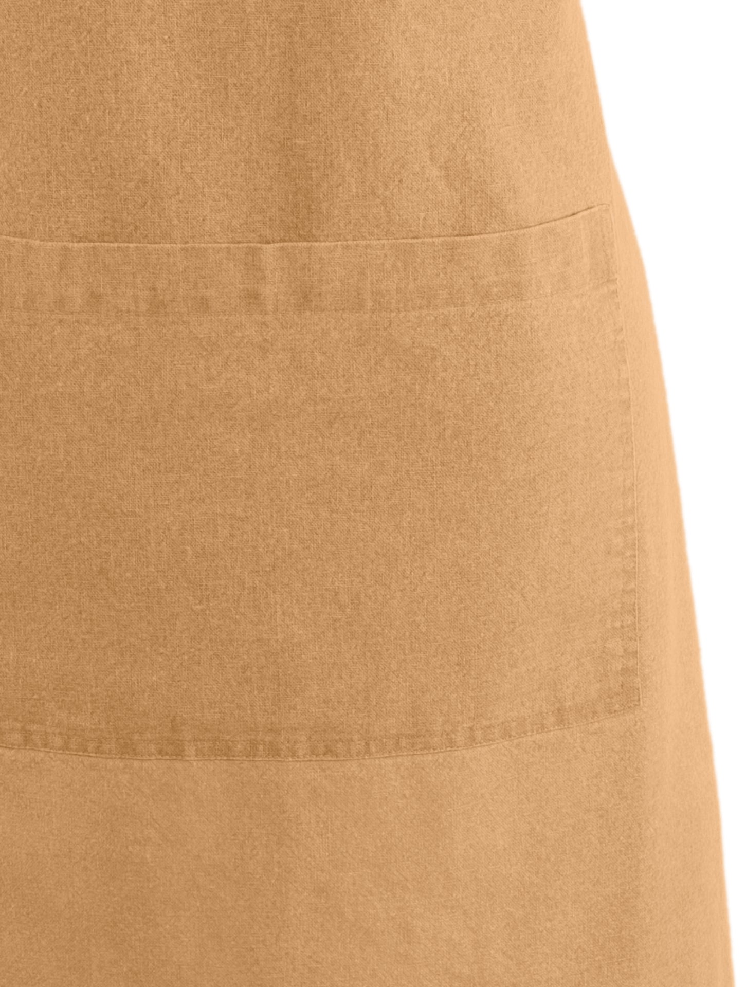Tiseco Kochschürze Myrna – mit 1 Tasche, maschinenwaschbar – 100% Bio-Baumwolle, Camel – 74 × 85 cm
